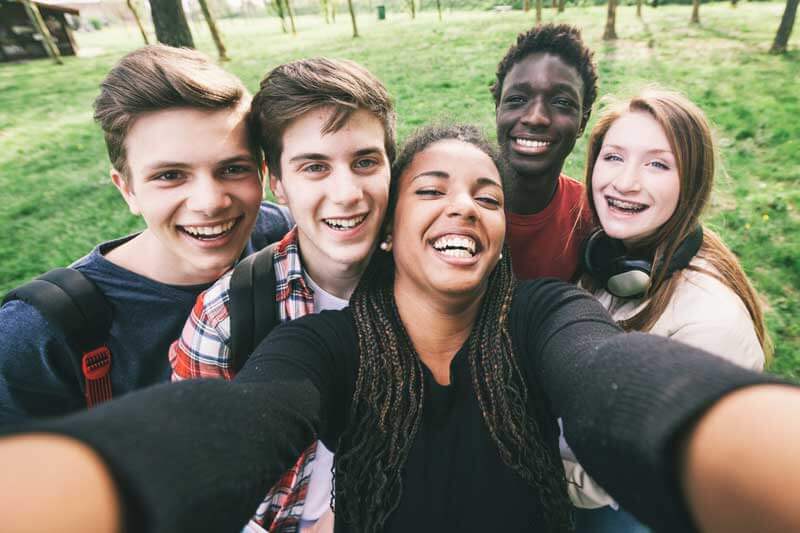 Young People Take Selfie